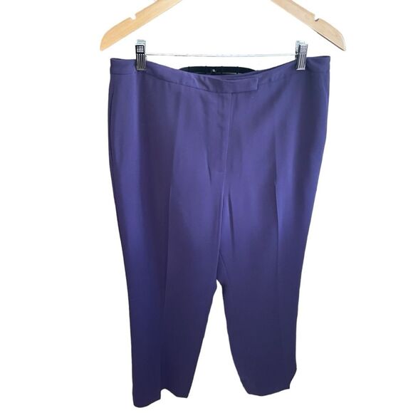 TAHARI Arthur S. Levine Purple 2 pc Career Pantsuit Women's Plus Size 14P - Picture 4 of 13
